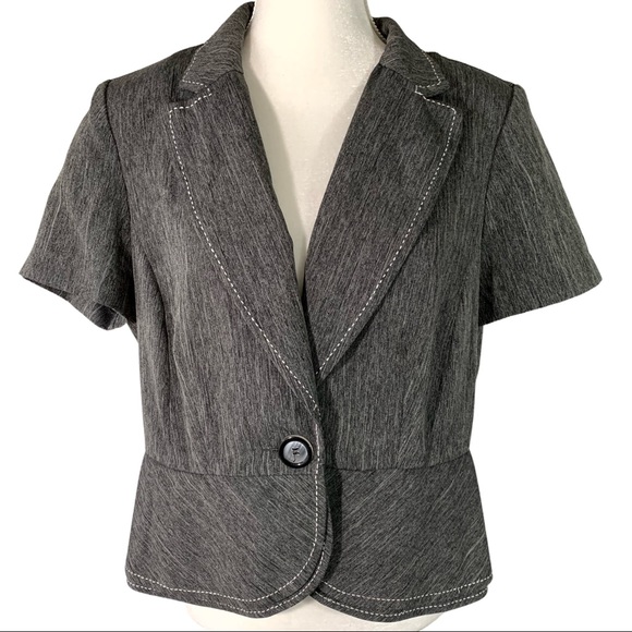 🎀 Sweet Suit Gray Tailored Fitted Blazer- M - Picture 2 of 9